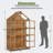 3.73' W x 1.98' D Wooden Greenhouse with Openable Roof Vent and Adjustable Shelves