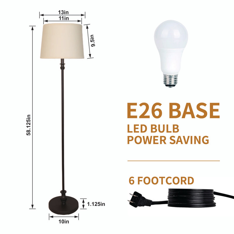 Floor & Table Lamp Set (Set of 3)