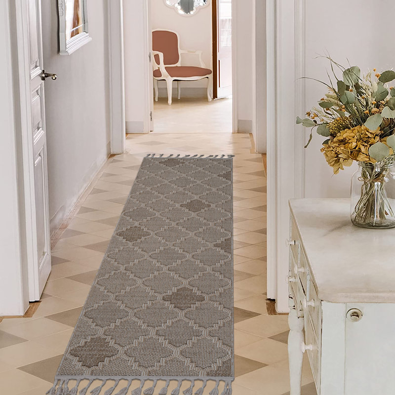Tapis tissé à la machine Naar Guros, Tapis de couloir 2 pi 2 po x 8 pi