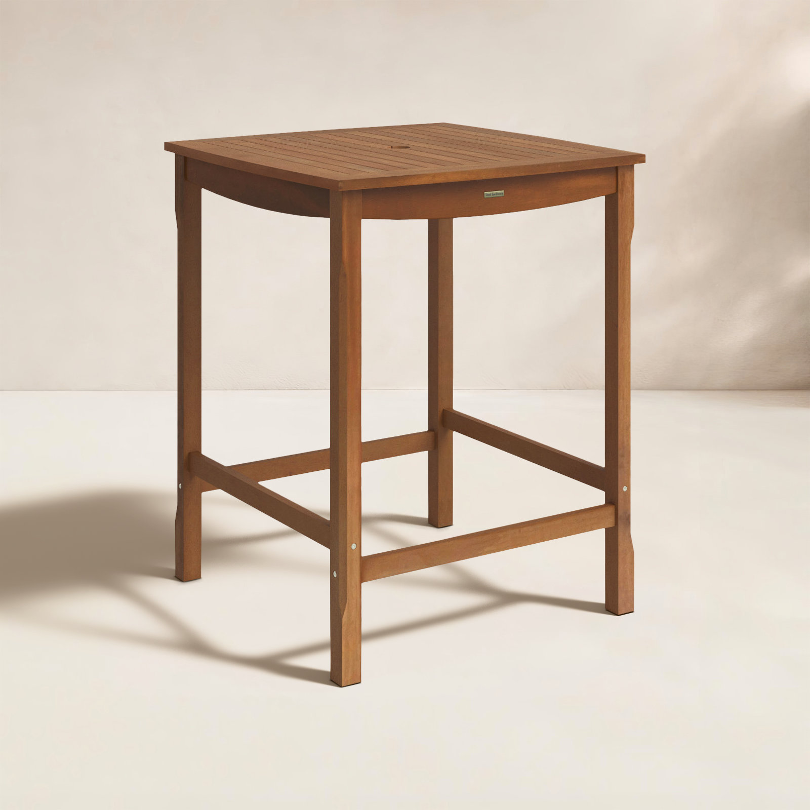Benedetto 34" Eucalyptus Patio Bar Table