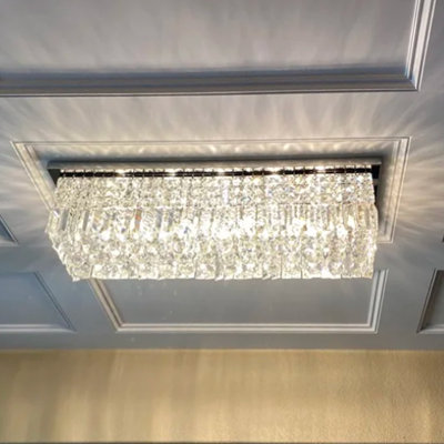 Lustre rectangulaire pour îlot de cuisine à 5 lumières Kobie