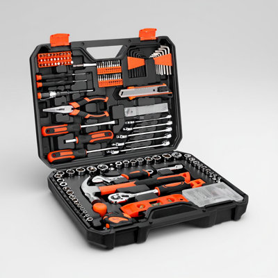 248-Piece Tool Set With Case, Durable Carbon Steel Hand Tools For Home Automotive DIY, Complete Tool Kit For Men