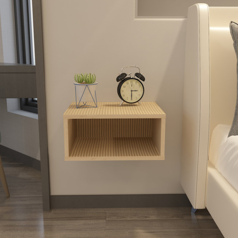 Damaree 45cm W Bedside Table, Hazeran Beige