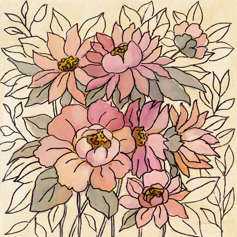 Spring Lace Floral II by Silvia Vassileva - Wrapped Canvas Print, 30cm H x 30cm W x 3.8cm D