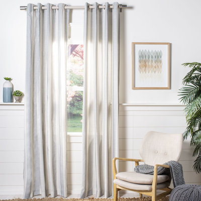 Panneau de rideau simple semi-diaphane avec œillets Keyaan
