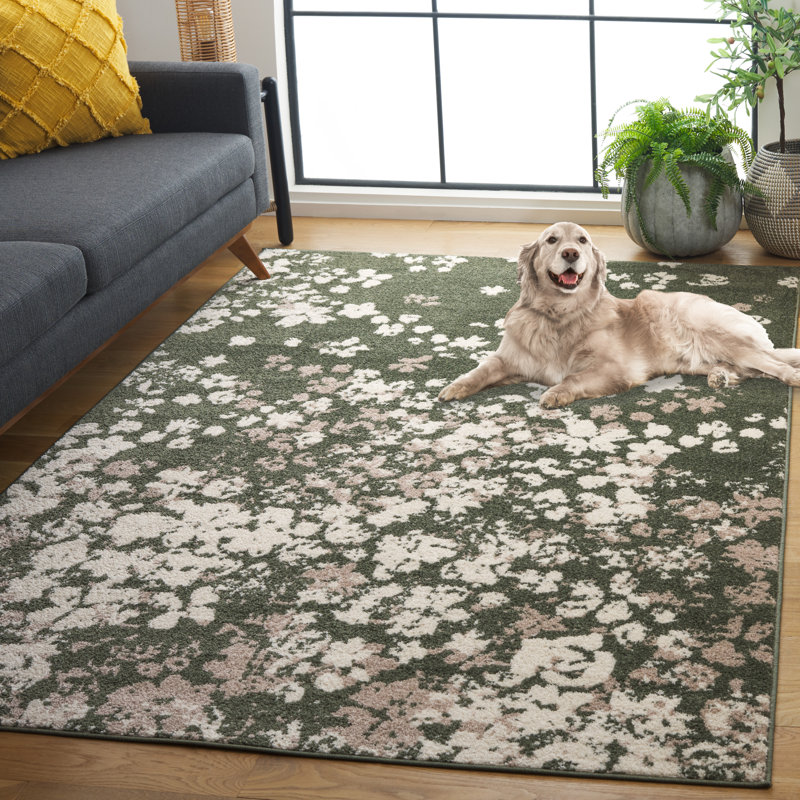 Tapis floral Yudiel Performance, Rectangle 6 pi x 9 pi
