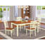 Ensemble de salle à manger 5 pièces moderne comprenant une table rectangulaire en bois avec feuille papillon et 4 chaises de salle à manger, noir et cerise-1627945199-1679770889-1679808289