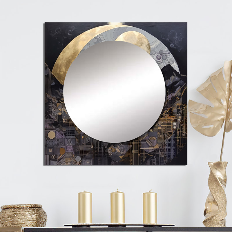 Farless - Grand miroir mural carré moderne pour chambre à coucher, 29 po x 29 po