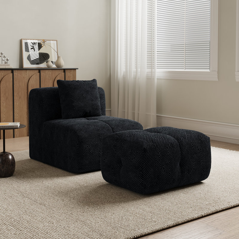 Fauteuil inclinable simple en mousse entièrement compressée, Gris anthracite