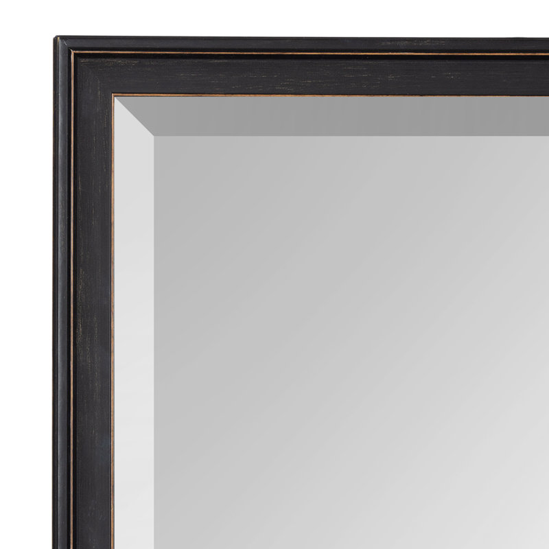 Miroir mural de salle de bain Lazio, 20 po x 30 po, Noir patiné