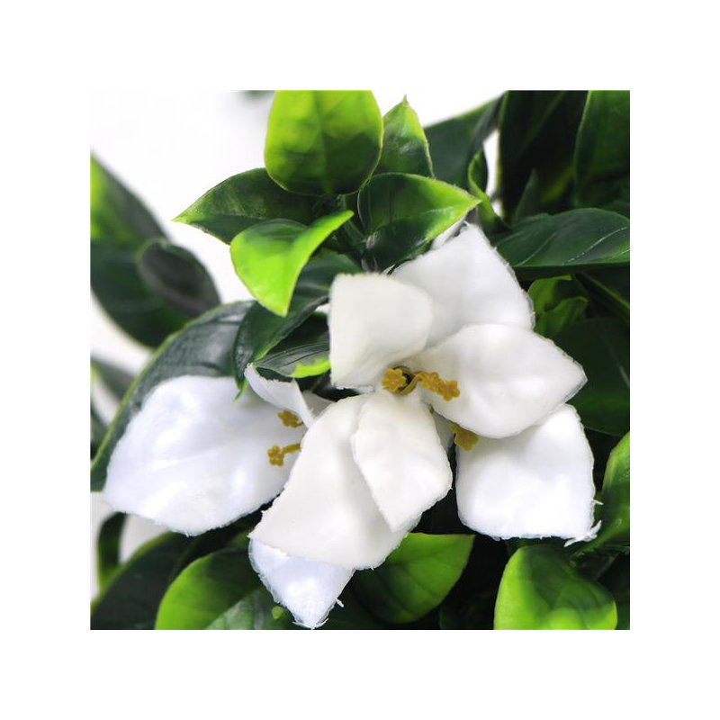 UV Resistant Artificial Flower Stems Leaf Design 30cm Faux Foliage Tree, White