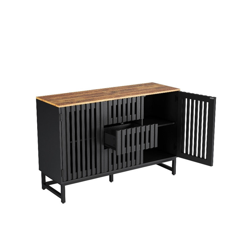 Commode de style moderne avec 3 tiroirs et 4 tablettes