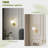 Selenia Iron Armed Wall Sconces White Globe Glass Shade (Set of 2)-1089840206