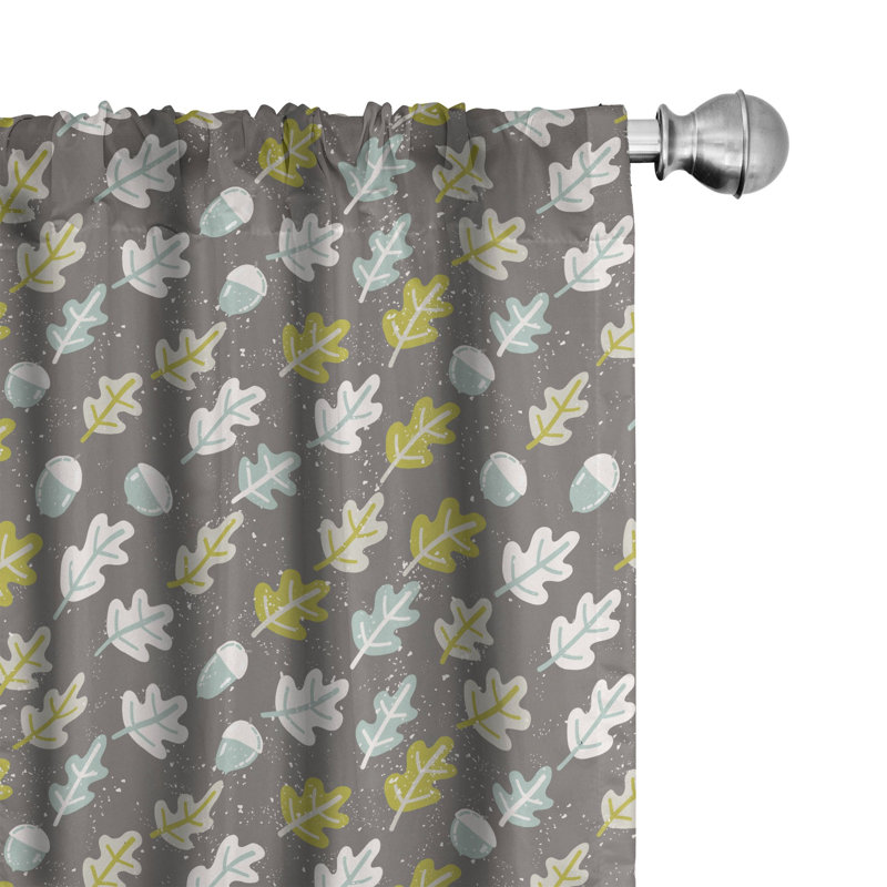 Acorn Floral Semi-Sheer Rod Pocket Sliding Panel, 28" x 63"