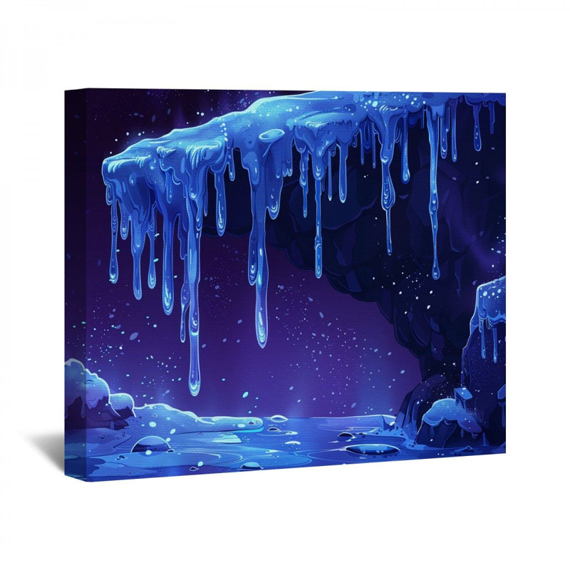 «Cave Icicles», reproduction sur toile, H 11 po x l 14 po x P 3 po