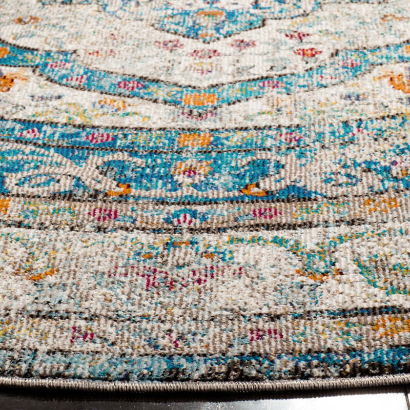 Bruckmann Performance Oriental Rug, Round 6'5"