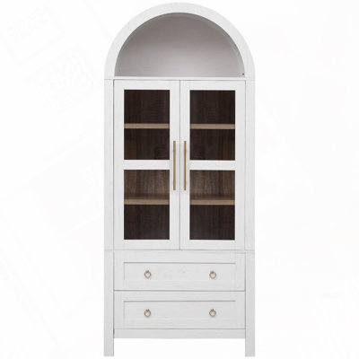 Kitchen Pantry Cabinet with 2 Large Drawers,Adjustable Shelves