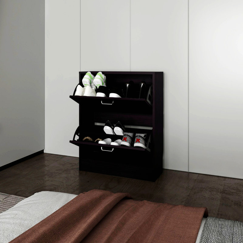 Range-chaussures avec 2 portes basculantes