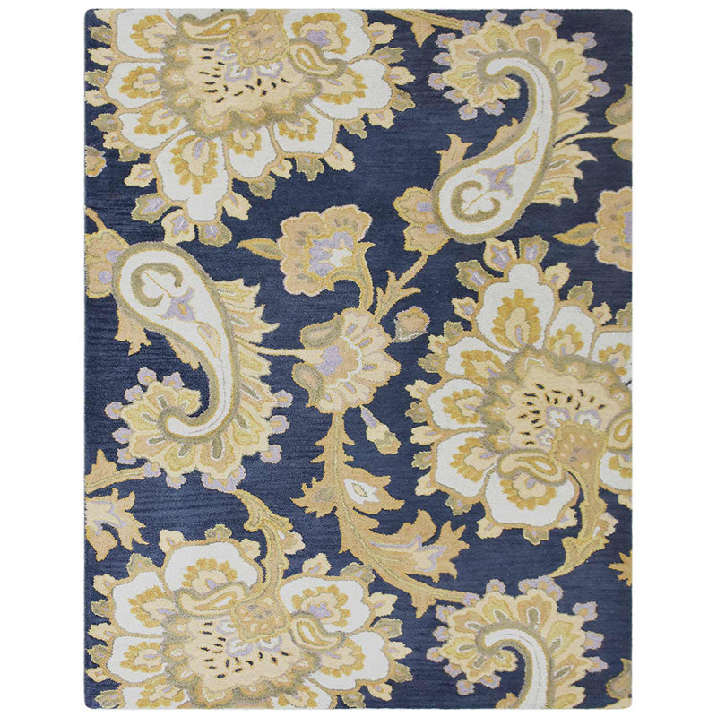 Lipsey HAND TUFTED WOOL ECO-FRIENDLY AREA RUGS - Floral Design | Area Rugs for Living room, Bedroom, Rectangle 5' x 8'