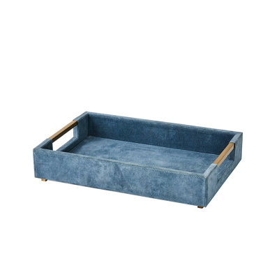 Posh Tray-Dusty Blue Suede-Lg