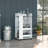 Baltimore Bar Cart with Casters, Glass Door and 2-Side Shelf