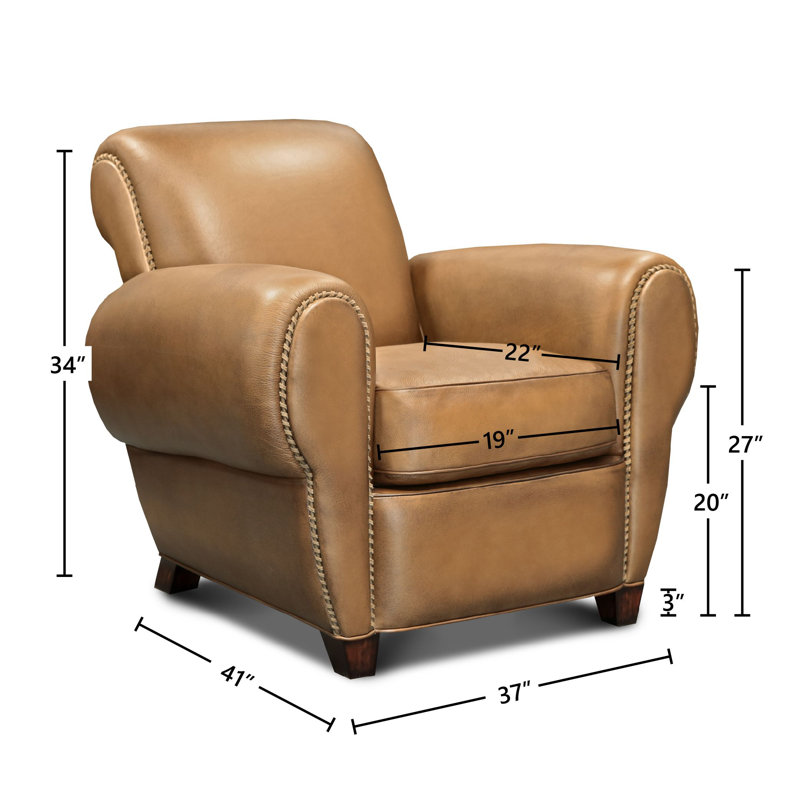 Parisian Leather Armchair, Espresso, Noveaux Olive