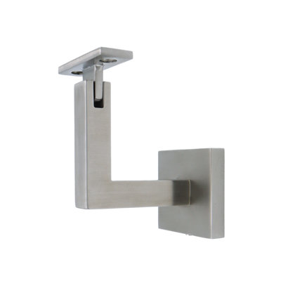 Support de main courante à fixation en surface avec rosette carrée et plaque plate