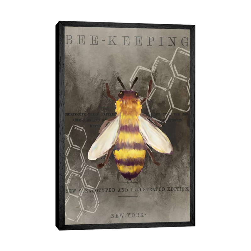 Bee Charmer I by Kimberly Allen - Print on Canvas, 101.6cm H x 66.04cm W x 3.81cm D, Black Framed