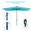 Parasol de marché rectangulaire lumineux 120 po x 78 po Mirela-631185315
