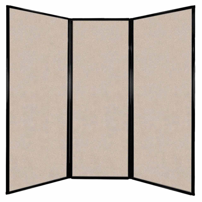 Séparateur de pièce 3 panneaux, Beige, H 70 po x l 90 po x P 2 po