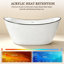 Baignoire autoportante moderne en acrylique 63 po x 31 po, baignoire à garniture noire avec dossier double incliné, capacité de 56 gallons et ensemble de bonde