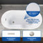 Ensemble de baignoire et robinet de baignoire autoportante en acrylique 67 po x 32 po (perceuse nécessaire)-105426488