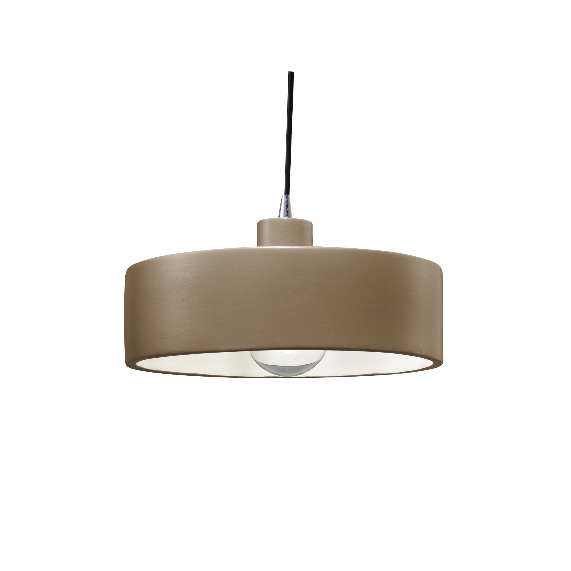 Colgate Single Light Ceramic Dimmable Pendant, Polished Chrome, Adobe