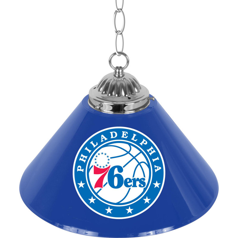 Luminaire suspendu conique à 1 lumière pour table de billard NBA, Philadelphia 76ers