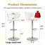Chaise de bar rotative moderne pour comptoir de bar de cuisine et salle à manger, ensemble de 2-129812306