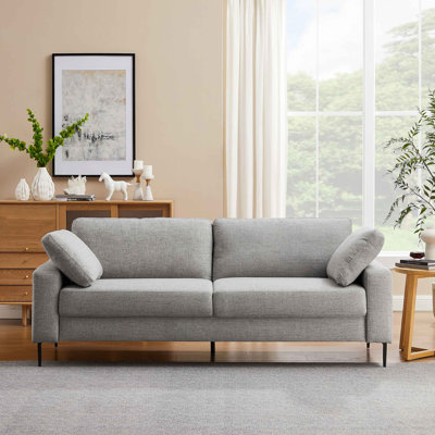 Etta 214.1Cm Velvet Square Arms Sofa