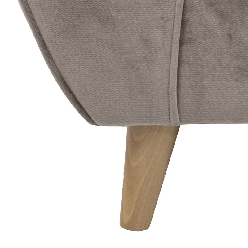 Rafe Scandi Style Velvet Loveseat, Taupe Velvet