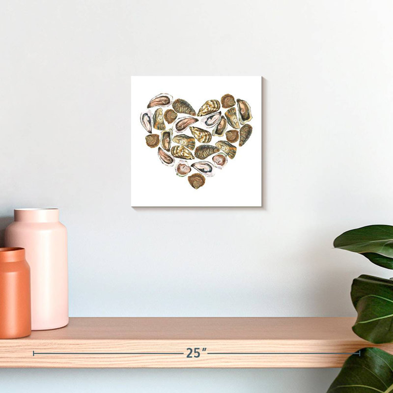 Brampt Heart Oysters, H 10 po x l 10 po