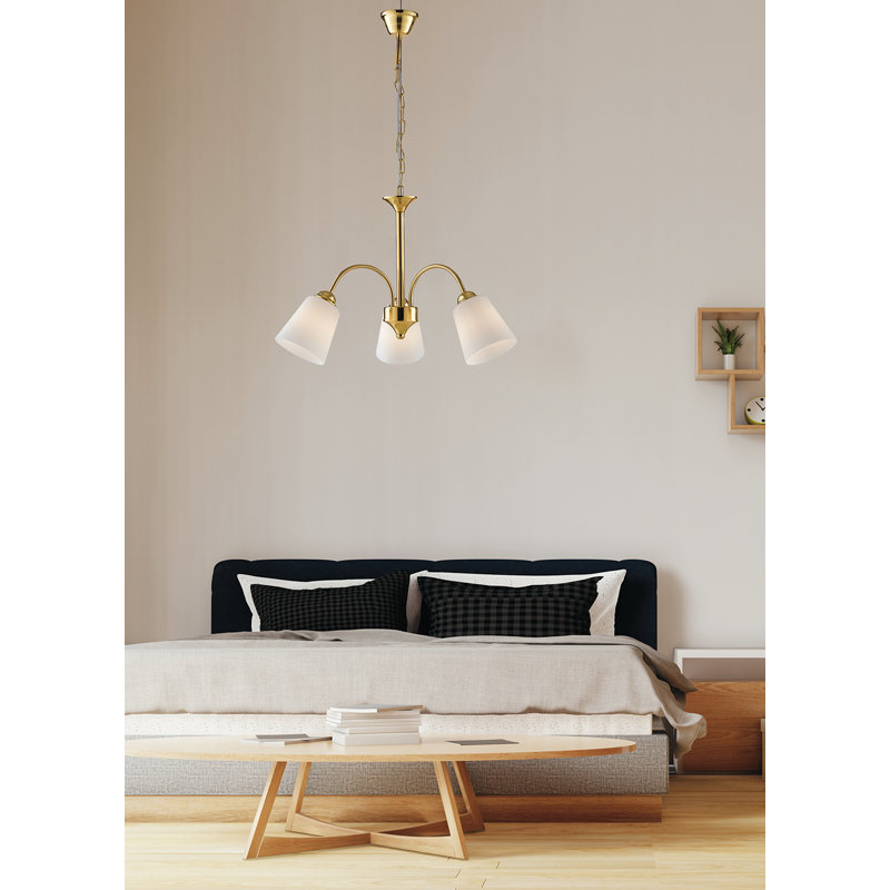 Helena 3 - Light Shaded Chandelier, Gold