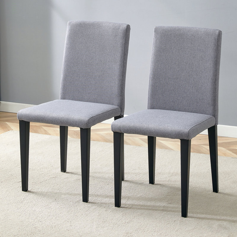Deux chaises de salle à manger en lin et coton, simples et polyvalentes, confortables et accompagnées. Des chaises de salle à manger exquises et polyvalentes offrent une nouvelle expérience confortable. (Ensemble de 2)
