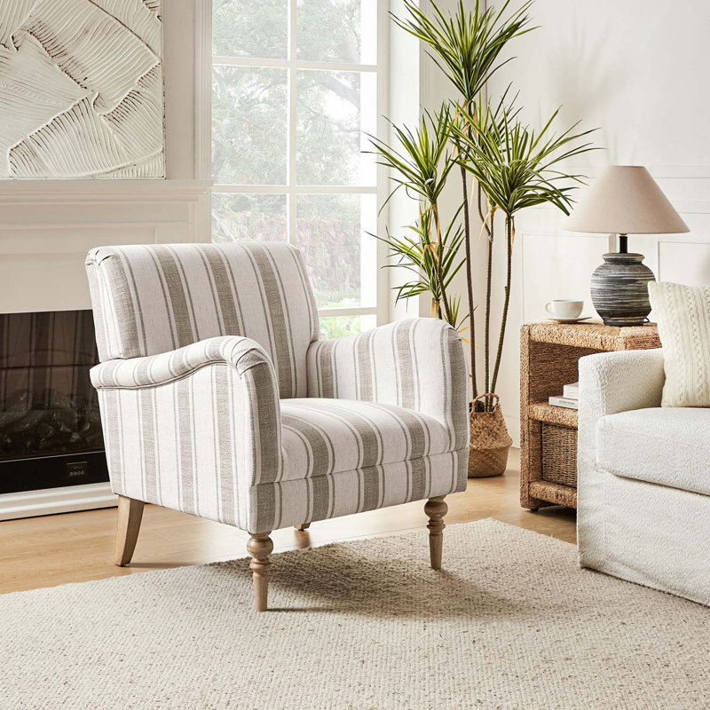 Lila 75 Cm Wide Coastal Farmhouse Armchair, Tan