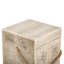 Table d'appoint d'extérieur carrée en grain de bois MGO avec corde tressée simulée - Table de bout intérieure rétro pour la maison et le patio