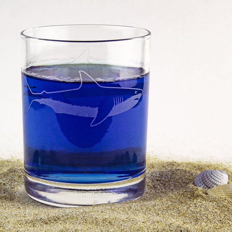 Requins circulaires (ensemble) de 4 verres à whisky (ensemble de 4)