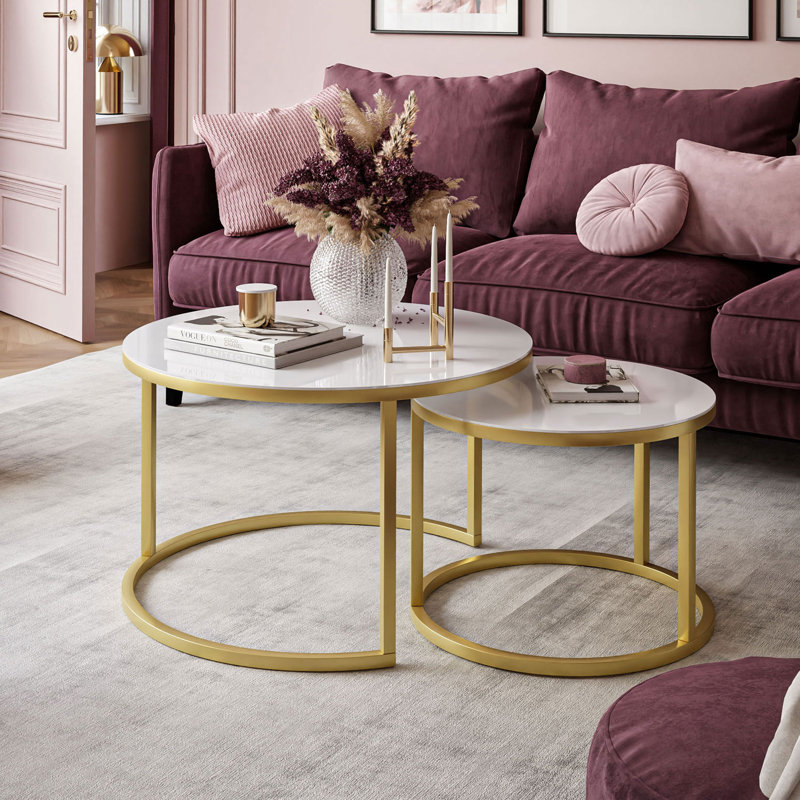 Englevale Frame Coffee Table, High Gloss White