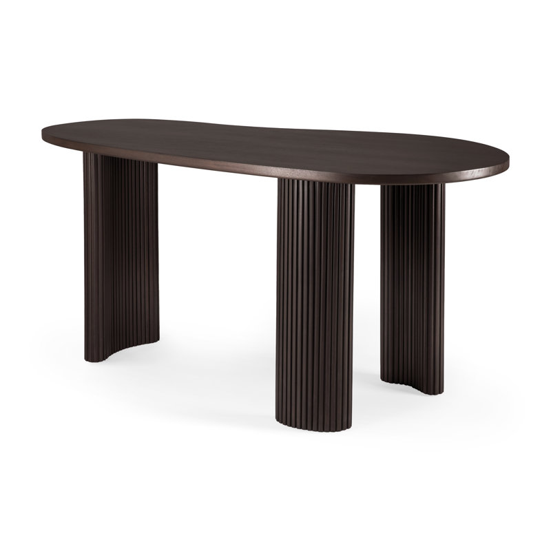 Boomerang Solid Wood Writing Desk, 29.5" H x 78.5" W x 39.5" D, Espresso