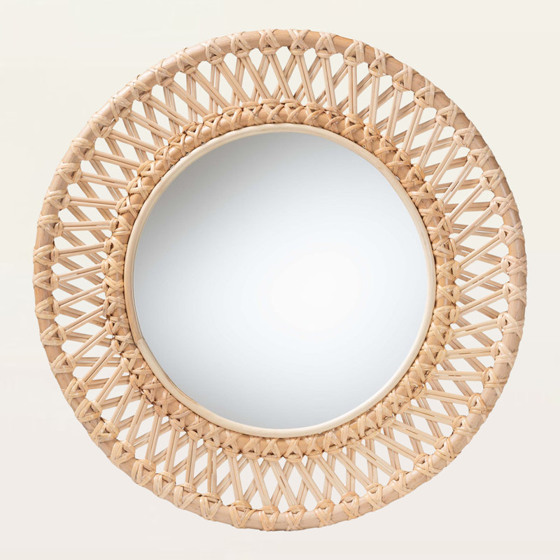 Miroir mural en rotin naturel Munson