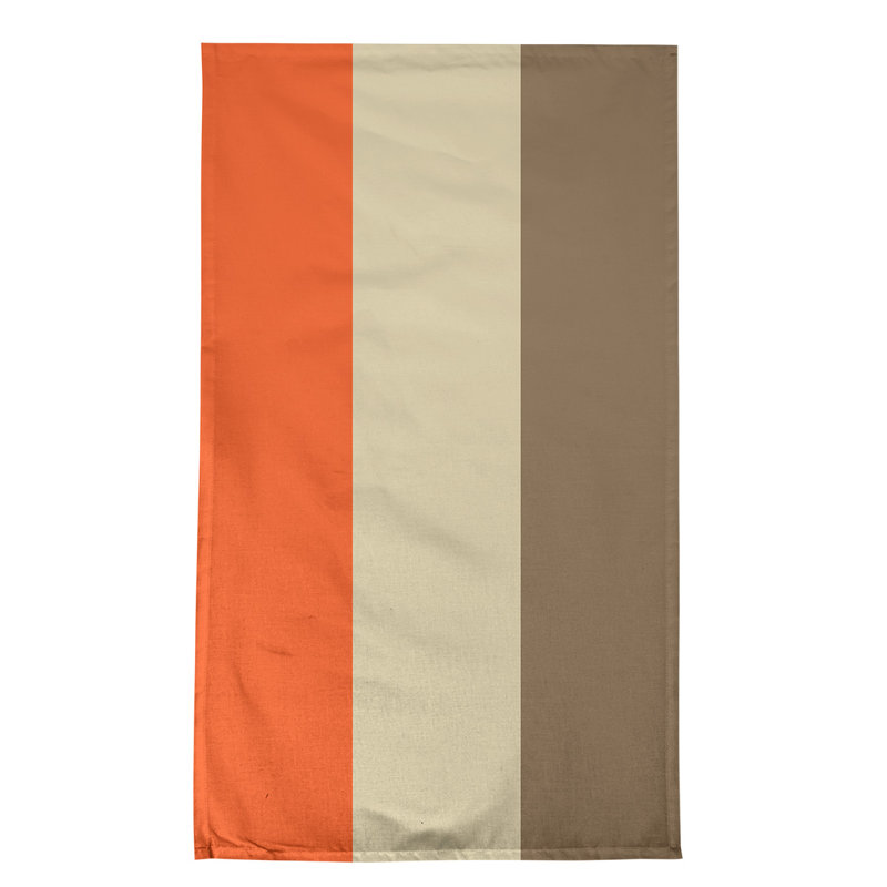 Stripe Tea Towel Kitchen Towel, Poly Twill, Orange/Cream/Gold Baseball