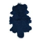 Sheepskin Area Rug in Nautical Blue