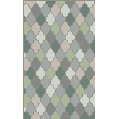 Tapis décoratif en mousse de laine noué à la main jamaris