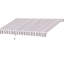 Auvent de patio rétractable 10 pi x 8 pi - Abri de soleil avec manivelle manuelle et toile d'eau, cadre en aluminium pour terrasse, balcon, cour, rayures café